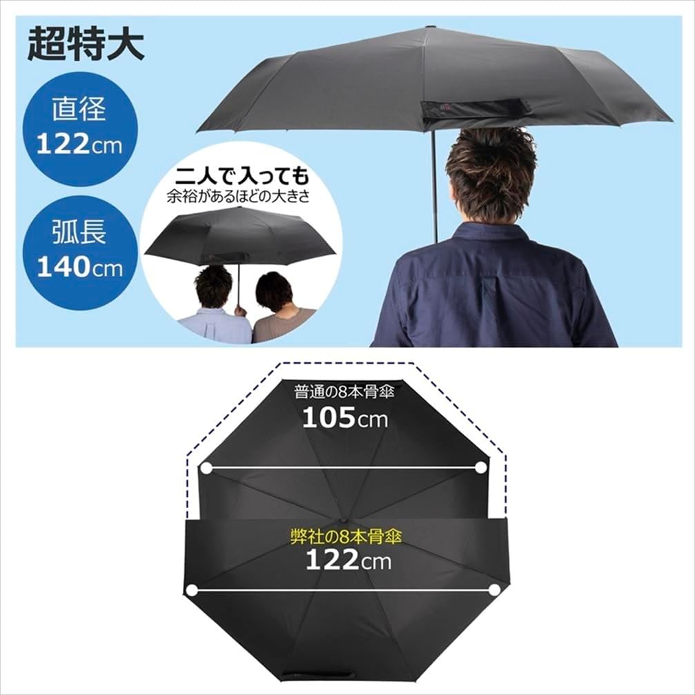 メンズ 70cm 折りたたみ傘 ブラック 超撥水 おしゃれな日本製