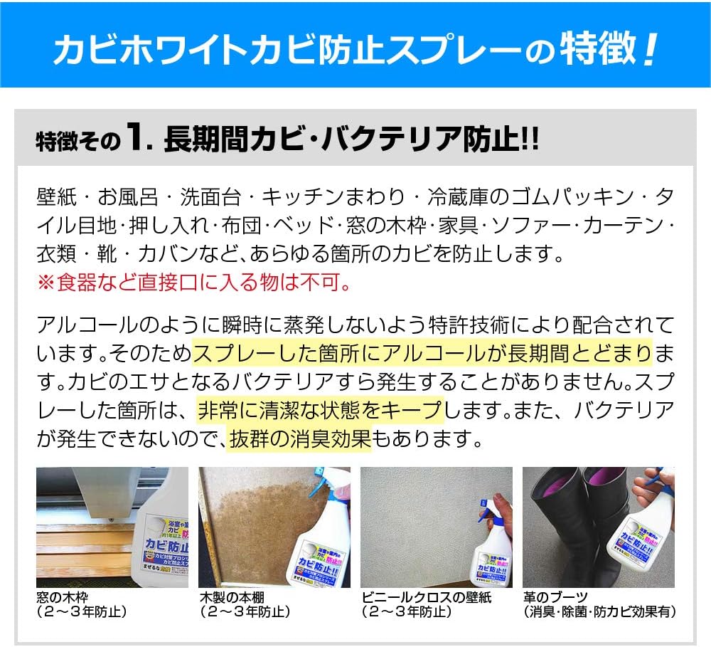 カビ防止スプレー お風呂・室内用 300ml