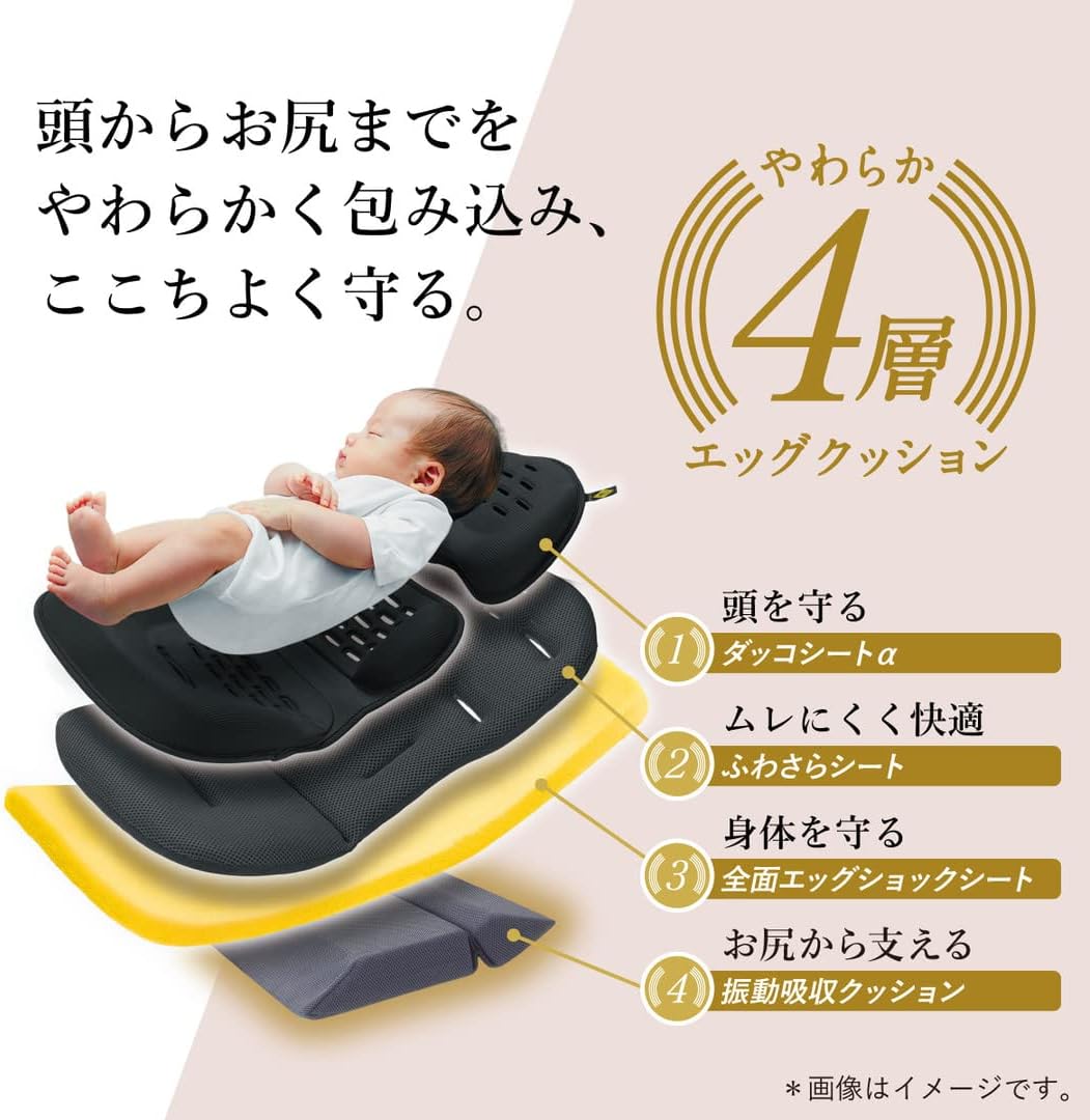 スゴカル A型ベビーカー ホワイトレーベル エッグショック AS アッシュグレー 1ヶ月～36ヶ月対応