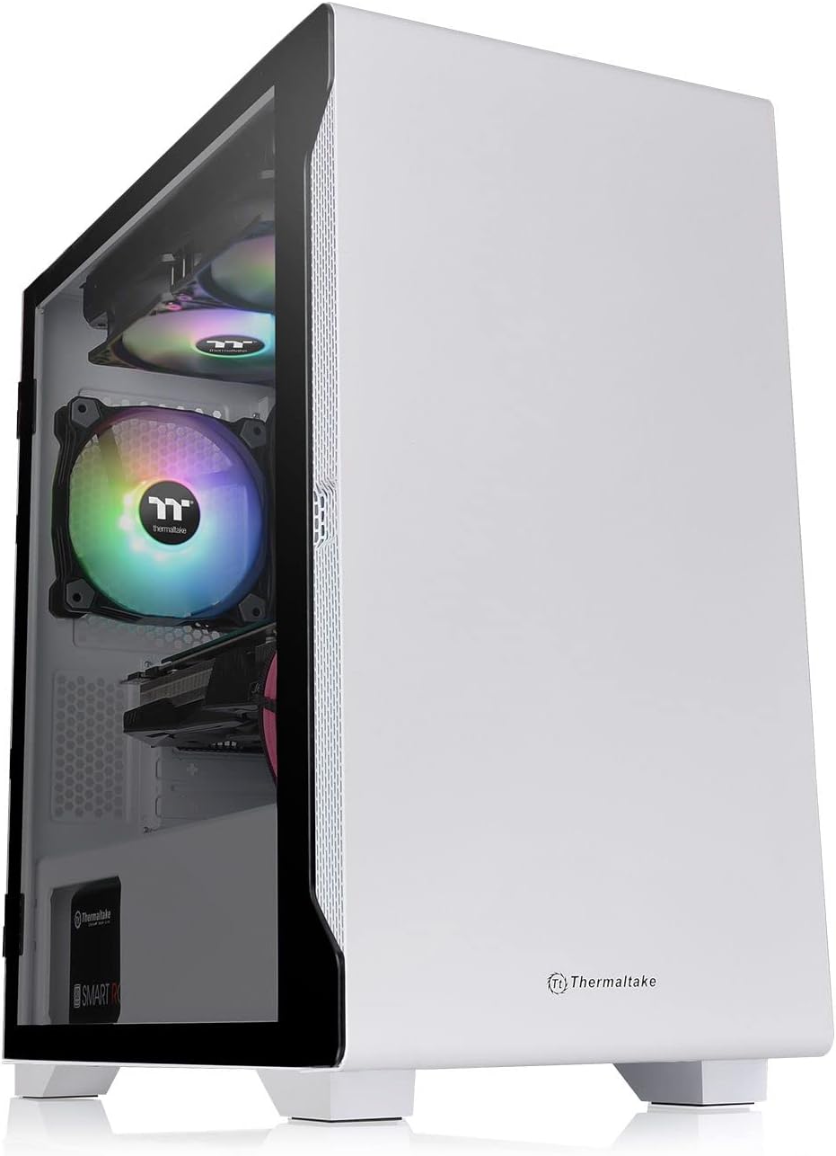 Thermaltake S100 TGスノーエディション 強化ガラスミニタワーPCケース ホワイト