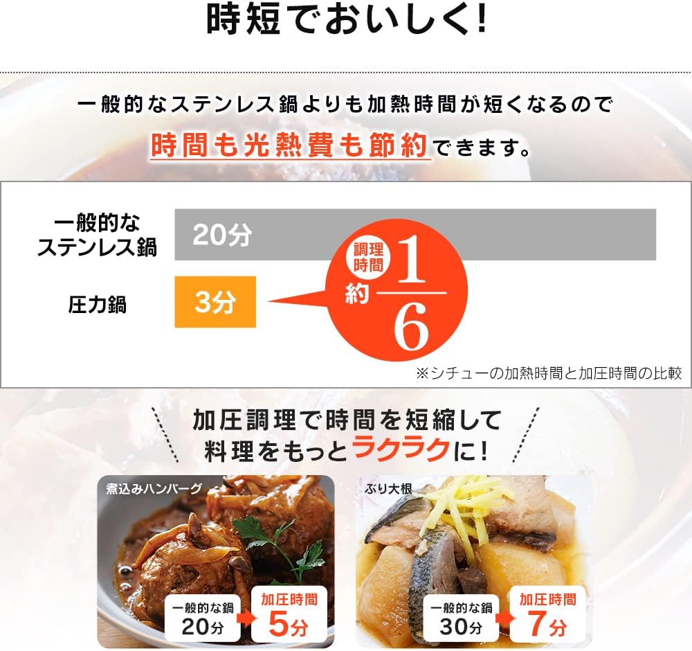 【光熱費節約】アイリスオーヤマ 圧力鍋 4.0L IH・ガス対応 レシピ本・ガラスふた付き