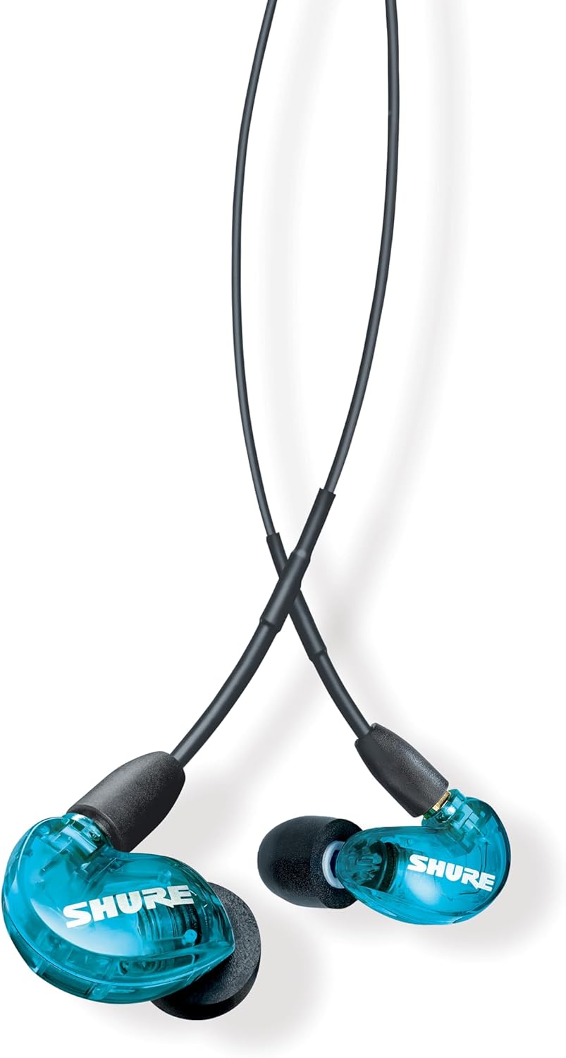 【SHURE SE215 SPE-A イヤホン 有線 カナル型 ブルー 高遮音性 自宅勤務向け】