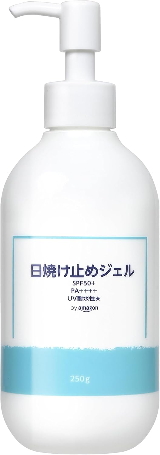 SPF50+ 日焼け止めジェル 250g ウォータープルーフ 大容量ポンプ