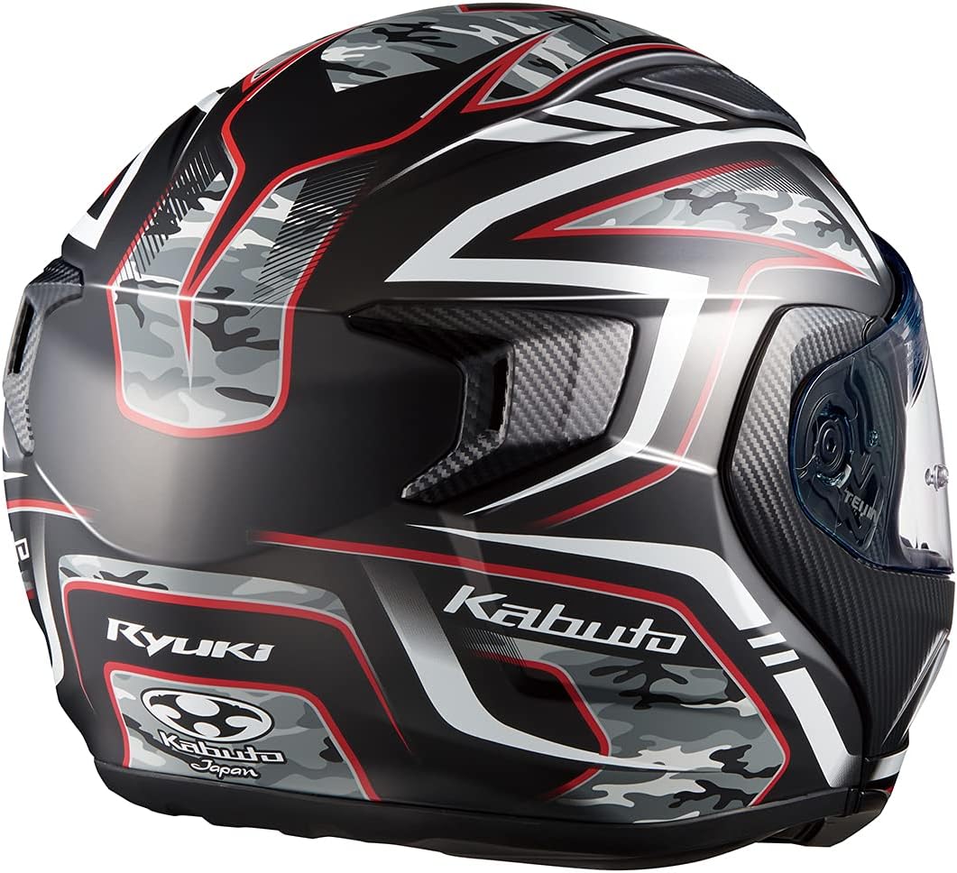 バイク用ヘルメット OGK KABUTO RYUKI ENERGY フラットブラックレッド XLサイズ