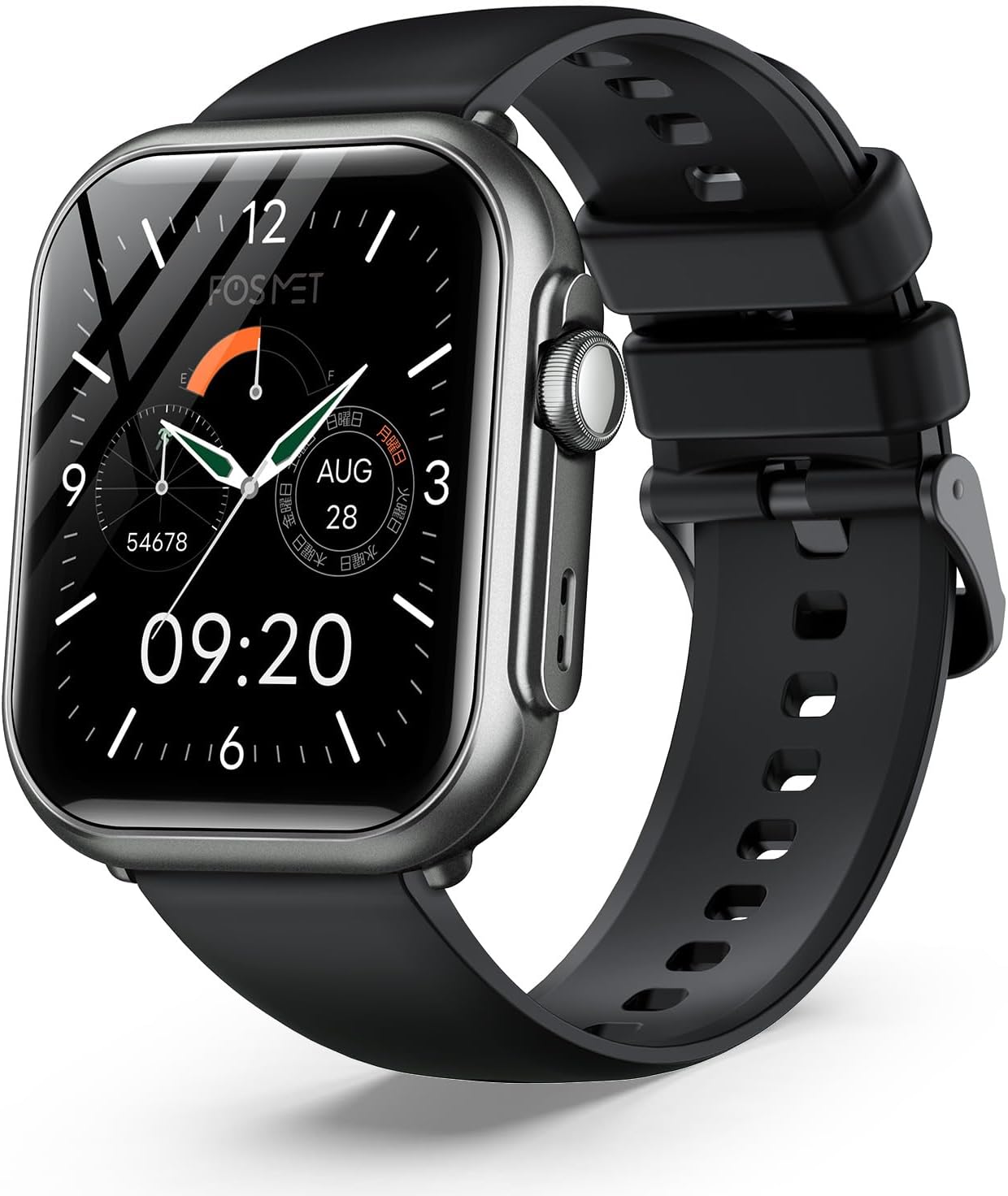 【2025新型】FOSMET スマートウォッチ - バッテリー最強・100日スタンバイ・IP68防水・健康管理機能・Bluetooth通話対応