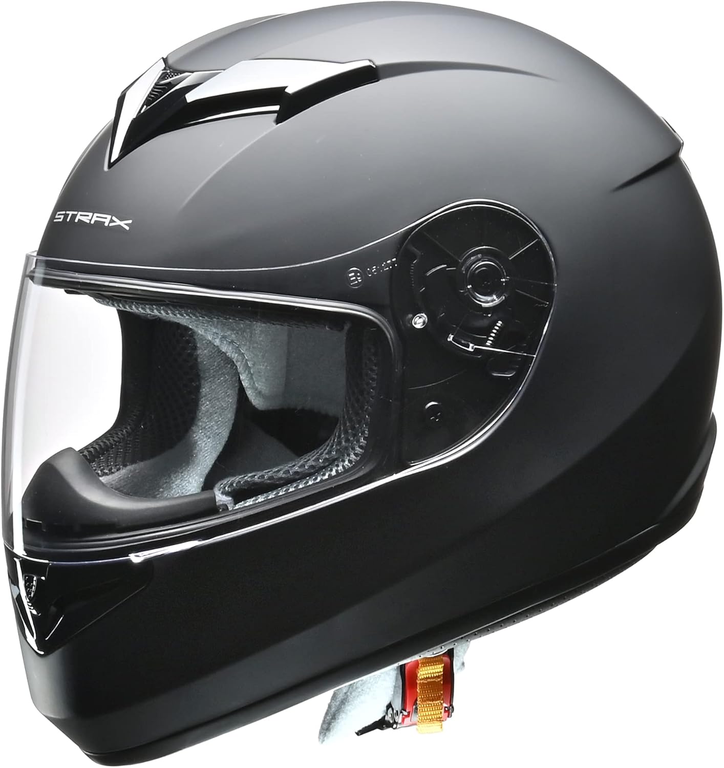 バイクヘルメット フルフェイス STRAX マットブラック Lサイズ (59-60cm未満)