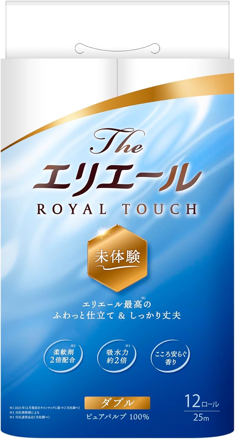エリエール ダブルトイレットペーパー 25m×12ロール パルプ100％ こころ安らぐ香り