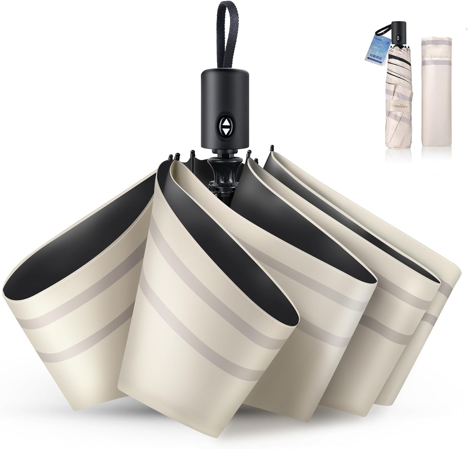 UVカット自動開閉折り畳み日傘(JIS認証・反射冷却素材採用)UPF50+ メンズ レディース