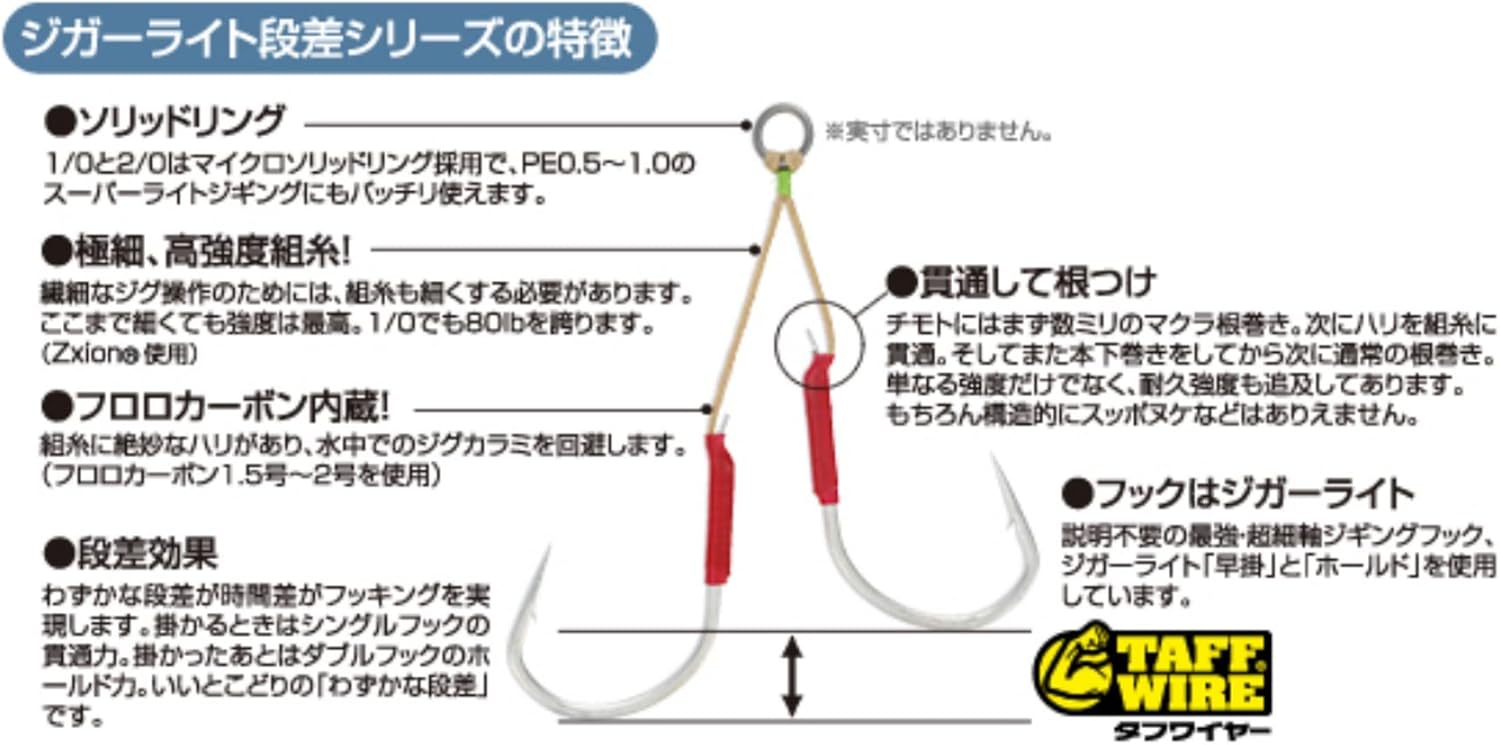 ジギングフック OWNER アシストフック JD-22 ジガーライト