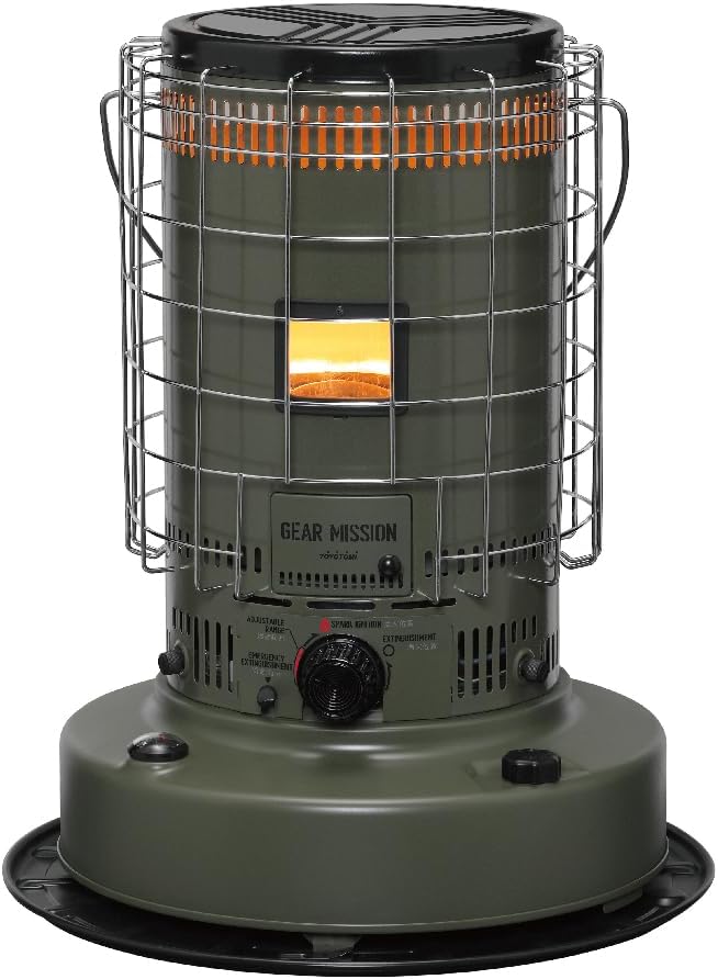 対流形石油ストーブ トヨトミ GEAR MISSION KS-GE67(G) オリーブ 日本製 24畳対応