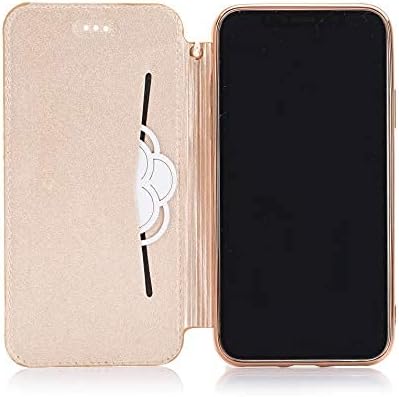iPhone14 対応 手帳型クリアケース 花柄 デザイン 鏡付き 女性向け