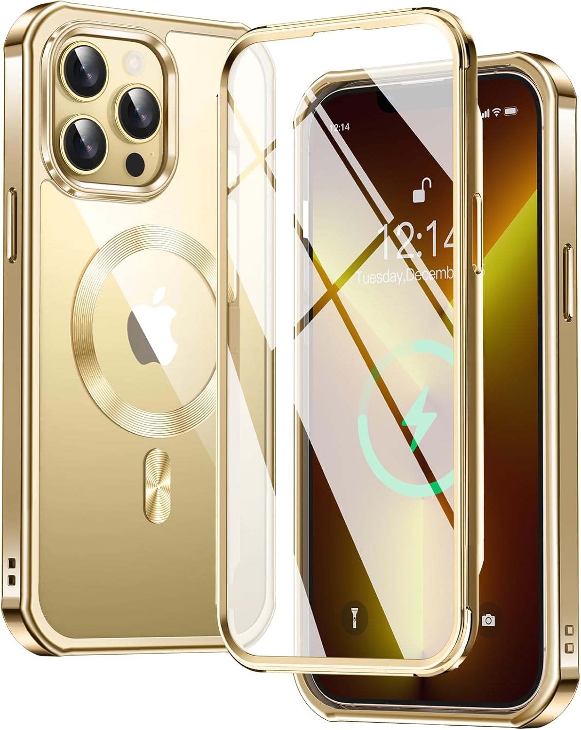 iPhone13 Pro Max用 MagSafe対応耐衝撃ケース ゴールド