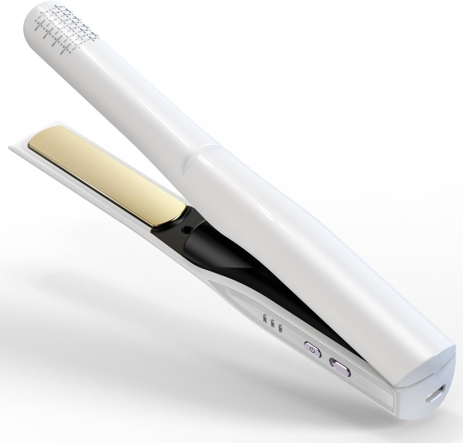 コードレス USB充電式 2WAY ヘアアイロン ミニ カール/ストレート 急速加熱 自動電源OFF 日本語説明書付き