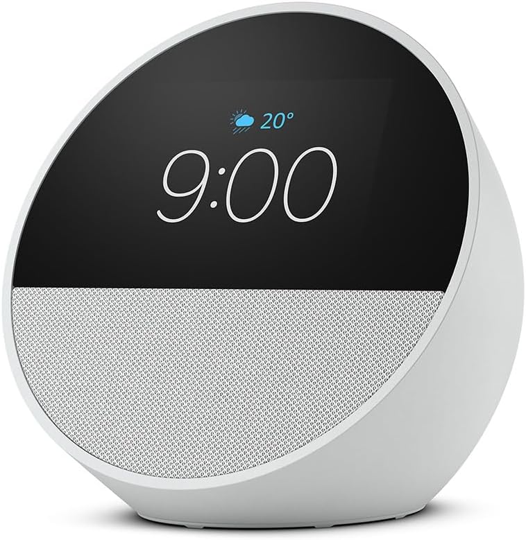2024年発売 Echo Spot - Alexa付きスマートアラームクロック グレーシャーホワイト
