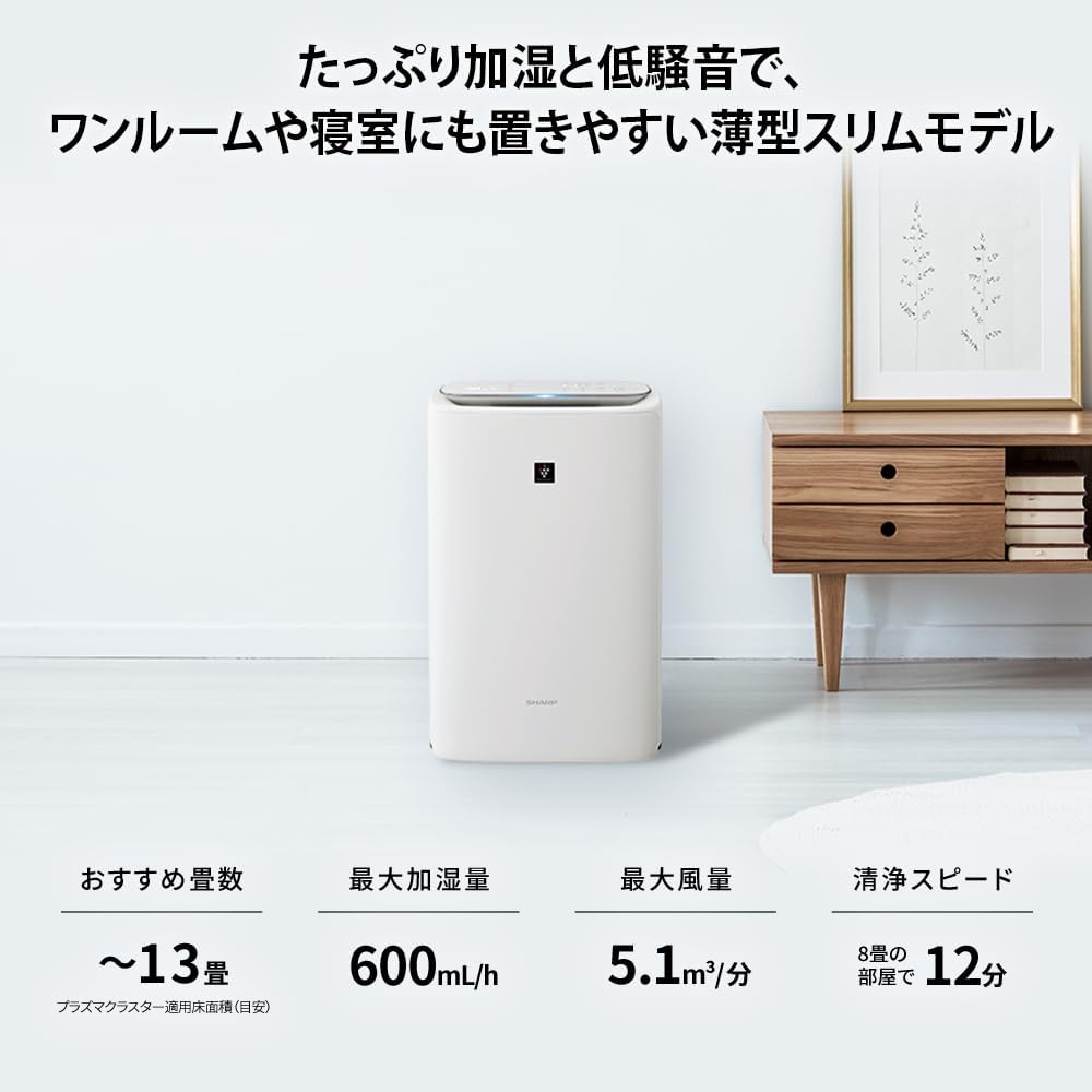 加湿空気清浄機 シャープ KI-RS50-W プラズマクラスター 25000 23畳用