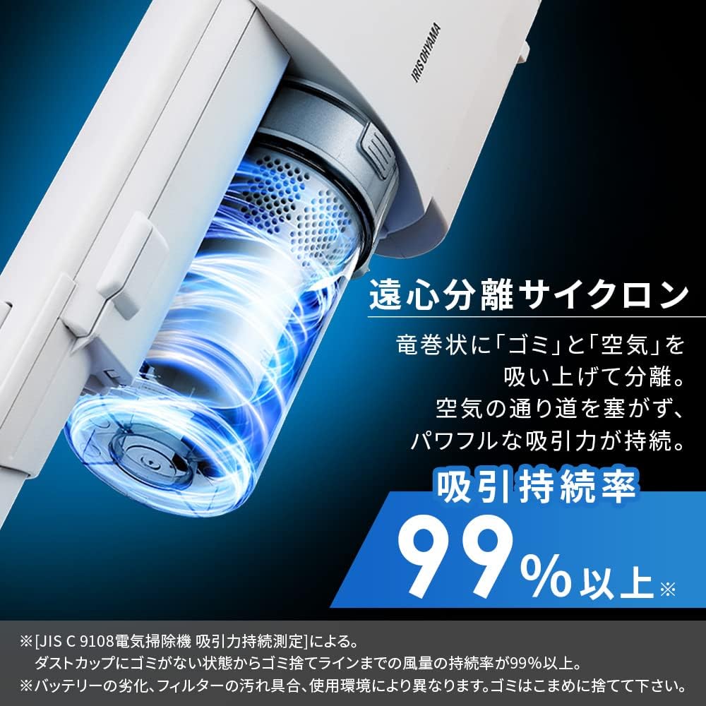 コードレス スティッククリーナー ハンディタイプ 吸引力強化モデル SCD-190P-W ホワイト