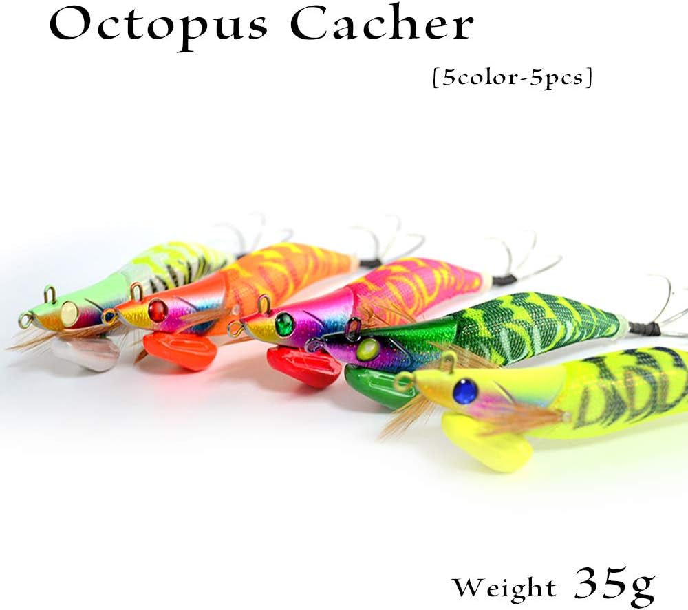 タコ専用フィッシングフック 35g オリジナルカラー 5個セット