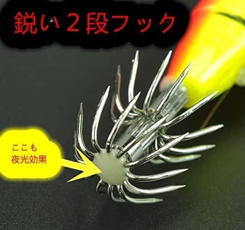 強夜光エギ8本セット（2.5号/3.0号/3.5号）・タコ・イカ釣り用ケース付き