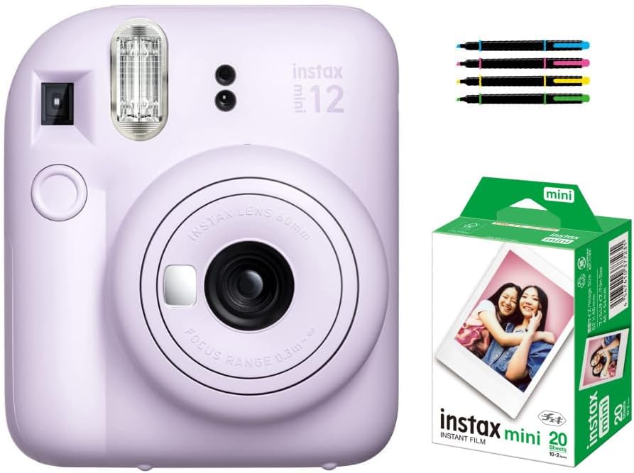 インスタントカメラ チェキ instax mini 12 ライラックパープル フィルム20枚付き