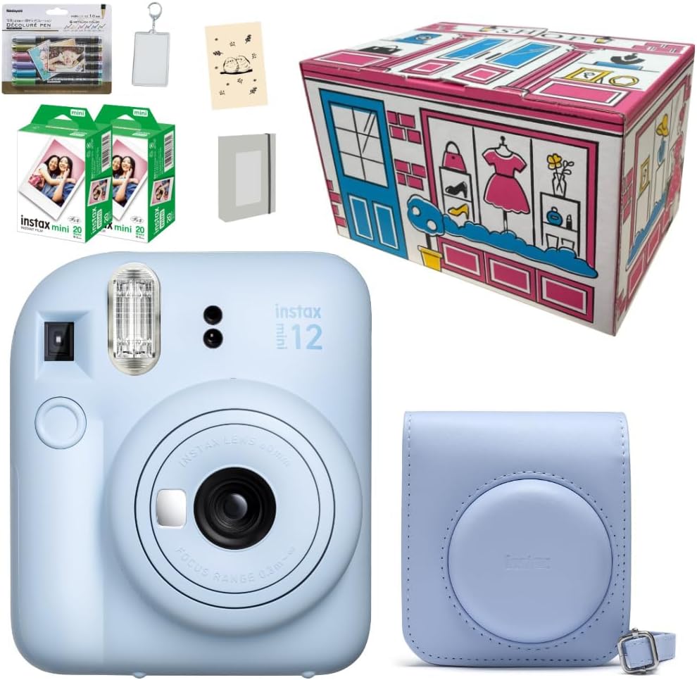 トキメキギフトBOX付きインスタントカメラ チェキ instax mini 12 パステルブルー