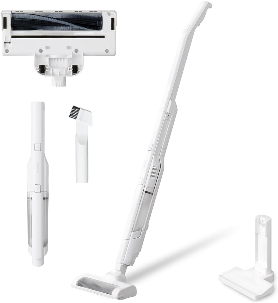 コードレス掃除機 充電式イージースティッククリーナー 置くだけ充電スタンド付き 軽量 99%のダストピックアップ率 SCD-161P-W ホワイト