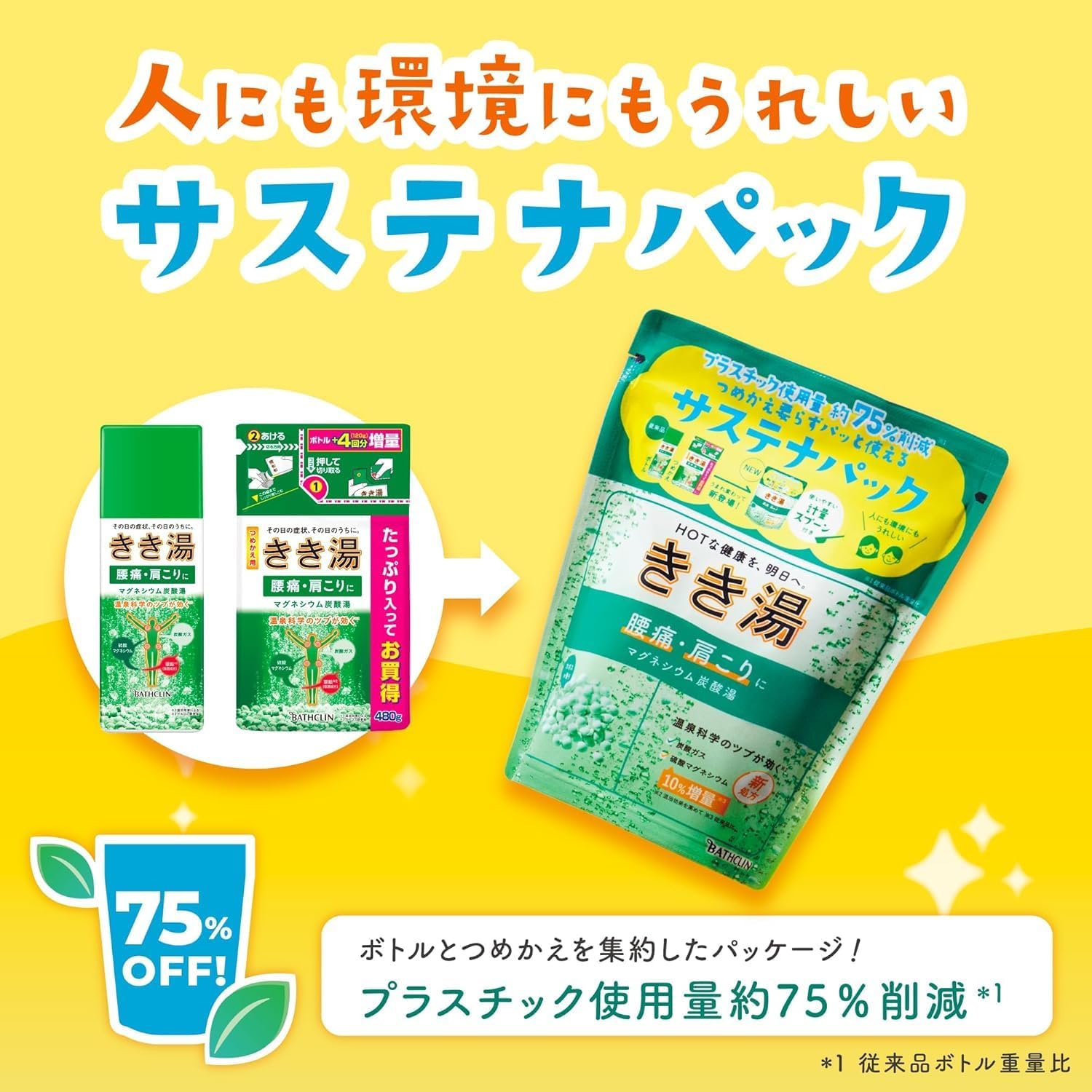 薬用入浴剤カリウム芒硝炭酸湯 はちみつレモンの香り 360g（約12回分）