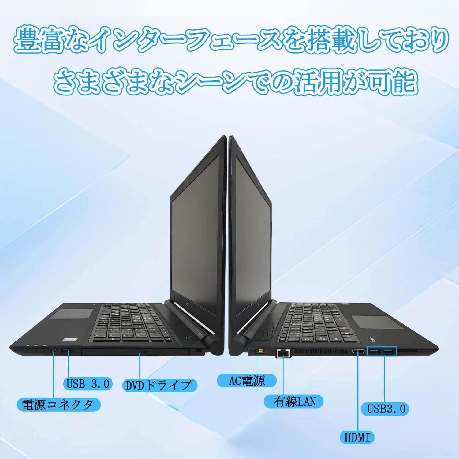 整備済み NEC VersaPro VKT25/VRT25 15.6型 ノートパソコン Core i5-7200U / Windows 11 Pro / MS Office 2019 / メモリ16GB / SSD 1TB / テンキー付き