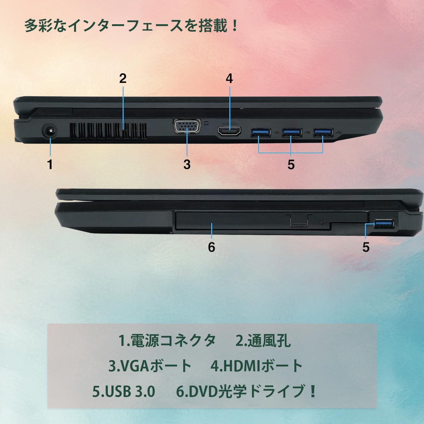 中古ノートパソコン 富士通 LIFEBOOK A746 15.6インチ インテル Core i5 6300U メモリ16GB SSD1000GB Windows11 Pro・Office2019搭載 テンキー付き日本語キーボード