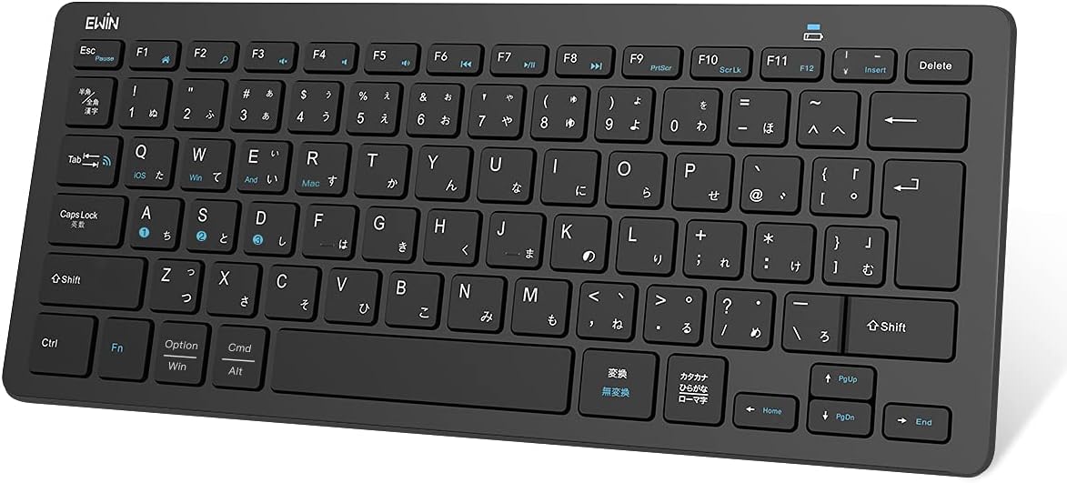 ワイヤレスBluetooth対応 小型日本語キーボード JIS配列 軽量・超薄型
