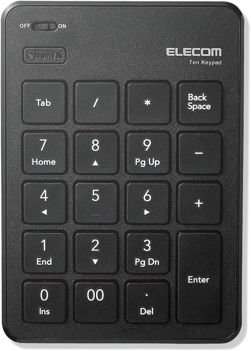 Bluetooth薄型テンキー（パンタグラフ式） - エレコム（ブラック）