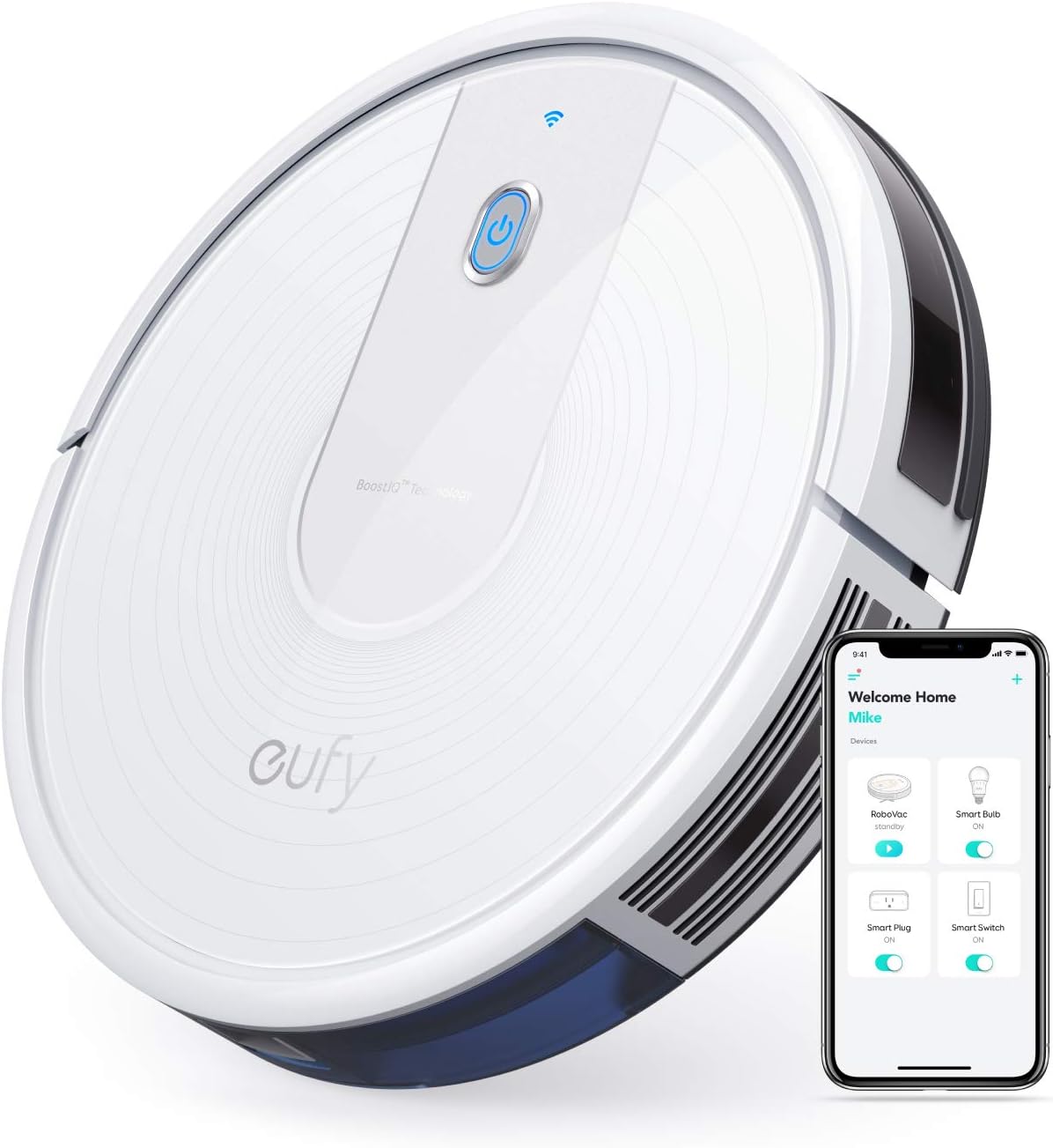 Eufy RoboVac 15C ロボット掃除機 アプリ対応 超薄型 強力吸引 ホワイト