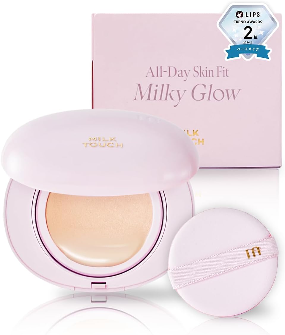 オールデイスキンフィットミルキーグロウクッション03ナチュラルベージュ SPF50+ 保湿効果付き