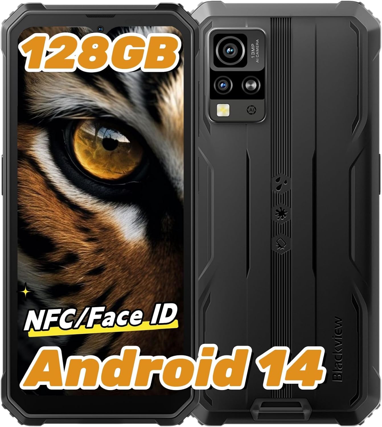 タフネススマホ Blackview BV4800Pro｜防水防塵・耐衝撃・アウトドア向け｜Android14・12GB RAM・128GB ROM・5180mAhバッテリー