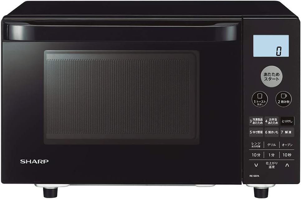 一人暮らし向け ブラック 18L シャープ フラット オーブンレンジ RE-SS7A-B