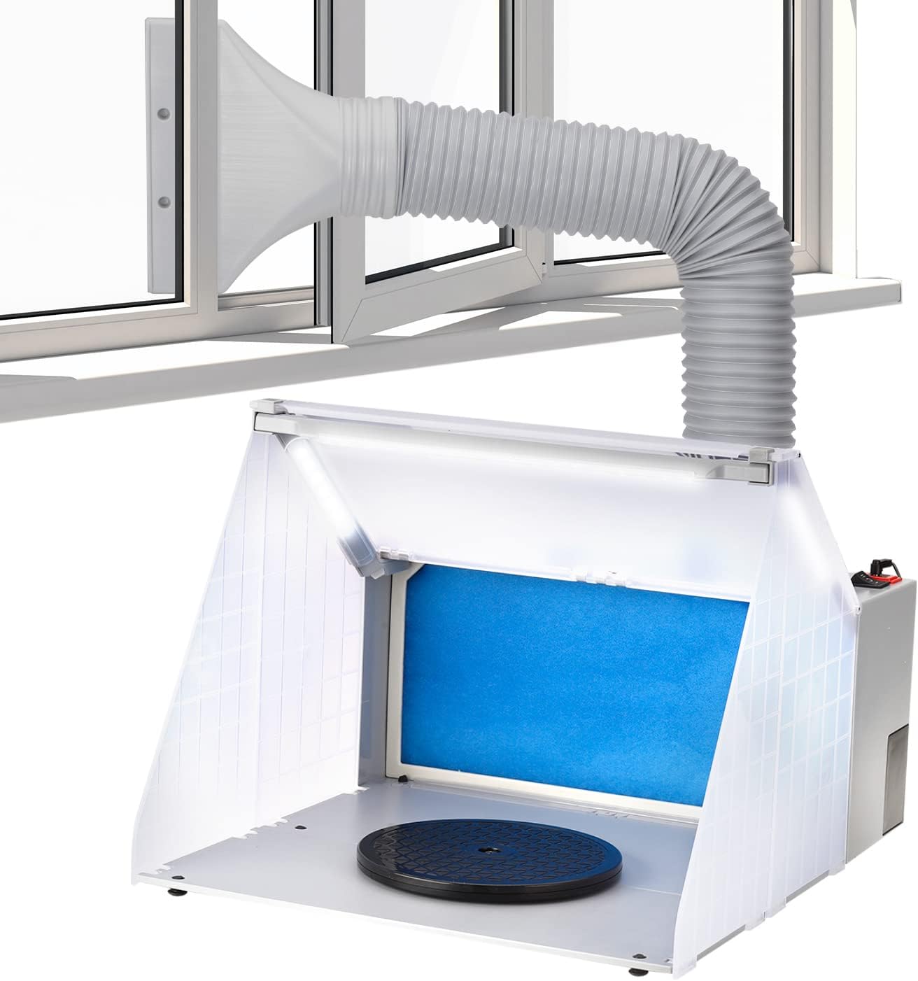 Anesty 塗装ブース LEDスプレーブース 延長ダクトホース・交換フィルター付