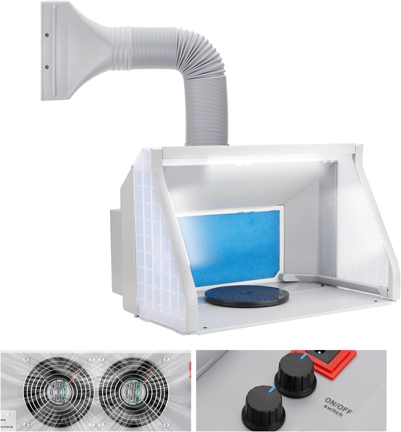 urlife 塗装ブース LED照明&強力ファン搭載 無段階調整可能 コンパクト収納 DFPB01