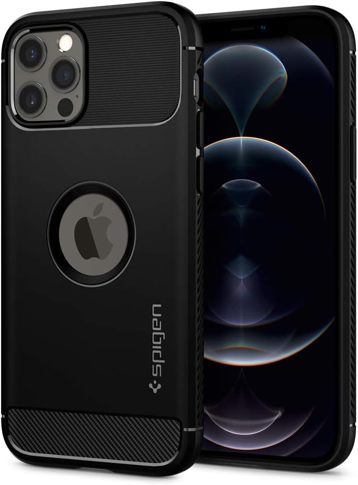 iPhone12Pro ケース 耐衝撃 TPUソフトケース 米軍MIL規格取得 カメラ保護 Qi充電対応 マットブラック