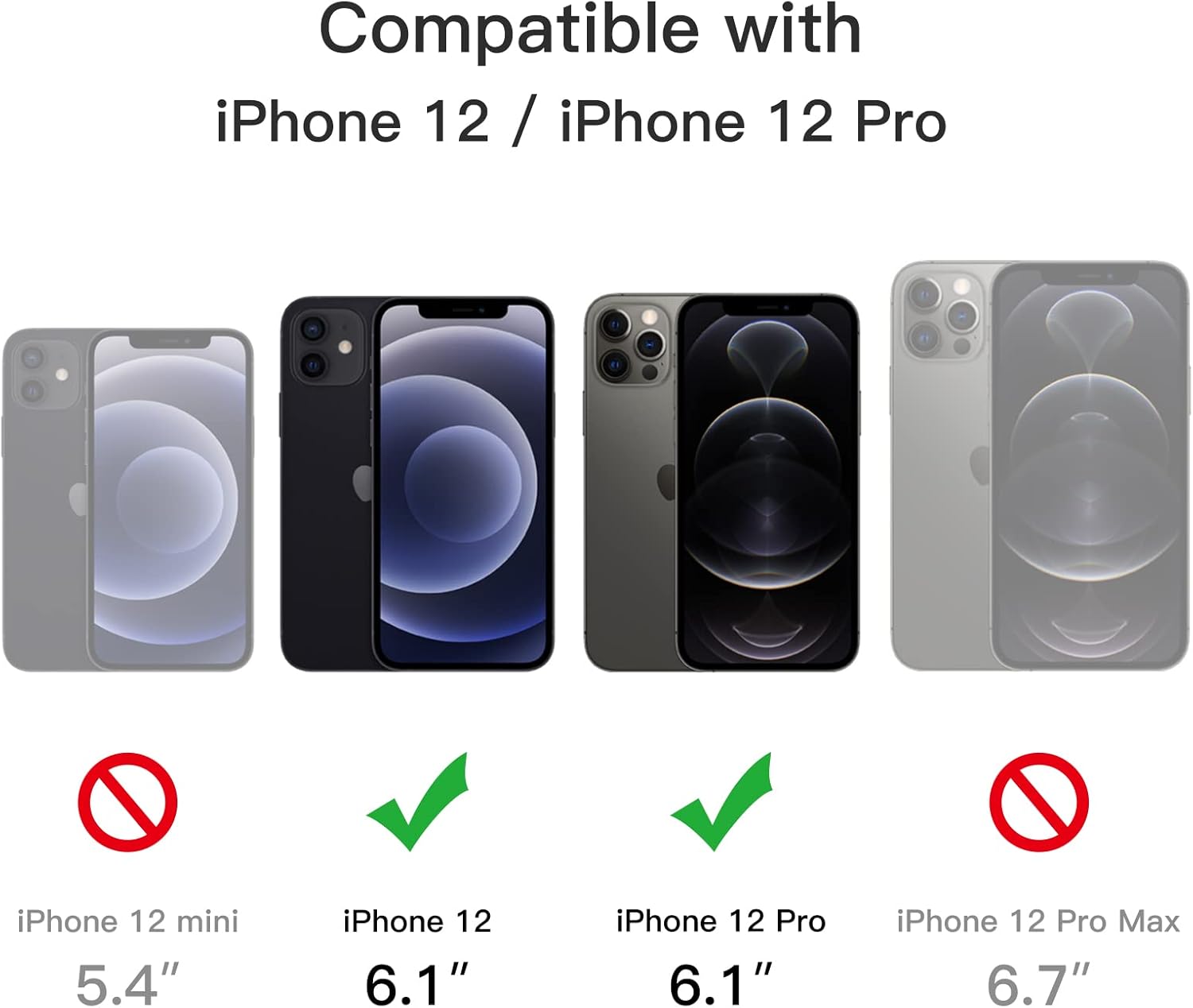 iPhone 12/12 Pro用 MagSafe対応薄型マグネットケース 半透明マット (ブラック)