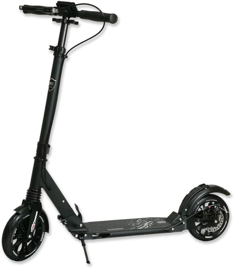 折りたたみキックスクーター - 子供から大人まで対応、Wサスペンション・discブレーキ・収納バッグ付き