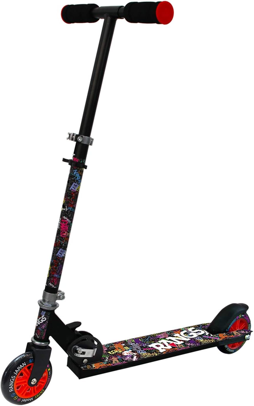 折りたたみ式ブラック軽量スクーター RANGS R1 3段階調整