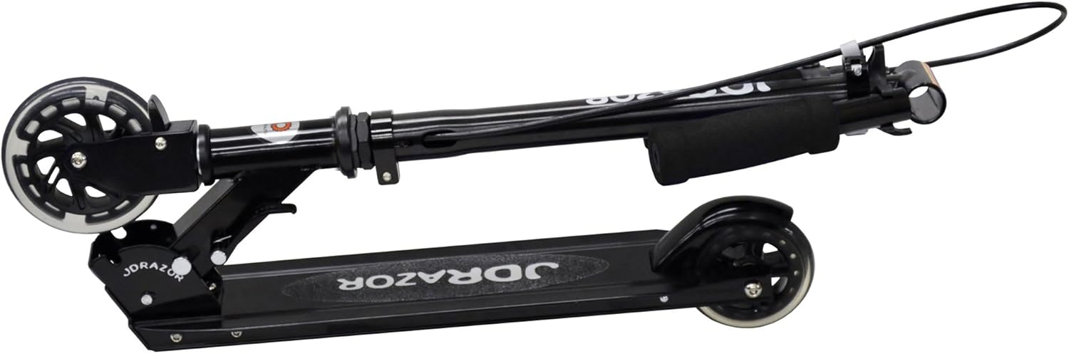 光るLEDホイール付き折り畳み式キックボード 高さ調整可能 大人・子供用 90kg耐荷重