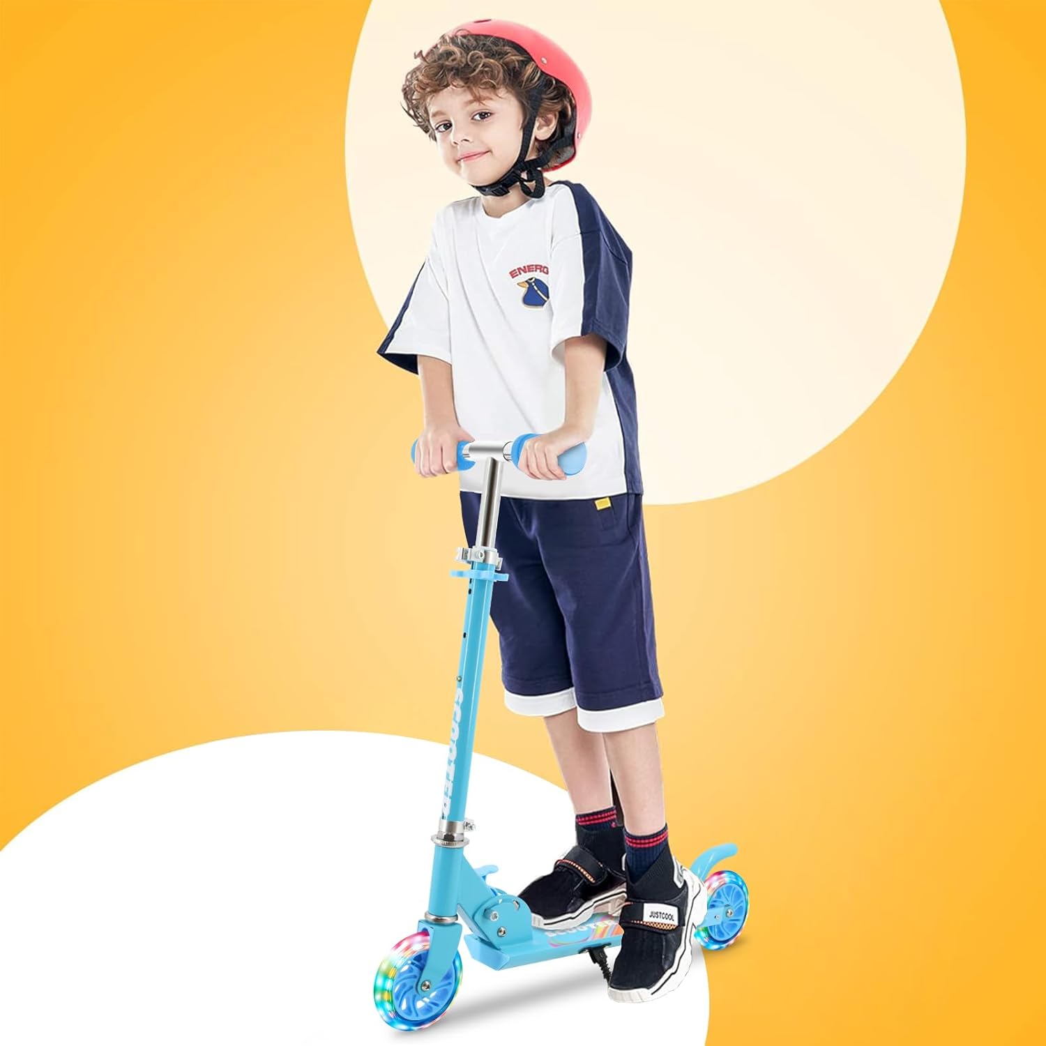 2025年改良型 子供用LEDタイヤ付きキックボード