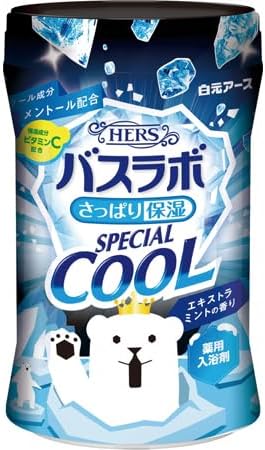 夏用薬用入浴剤 白元アース HERS バスラボボトル エキストラミント 500g