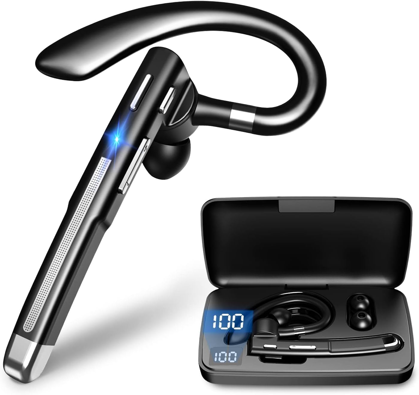 【2024新登場 Bluetooth5.3ワイヤレスイヤホン 100時間連続使用 CVC8.0ノイズキャンセリング】