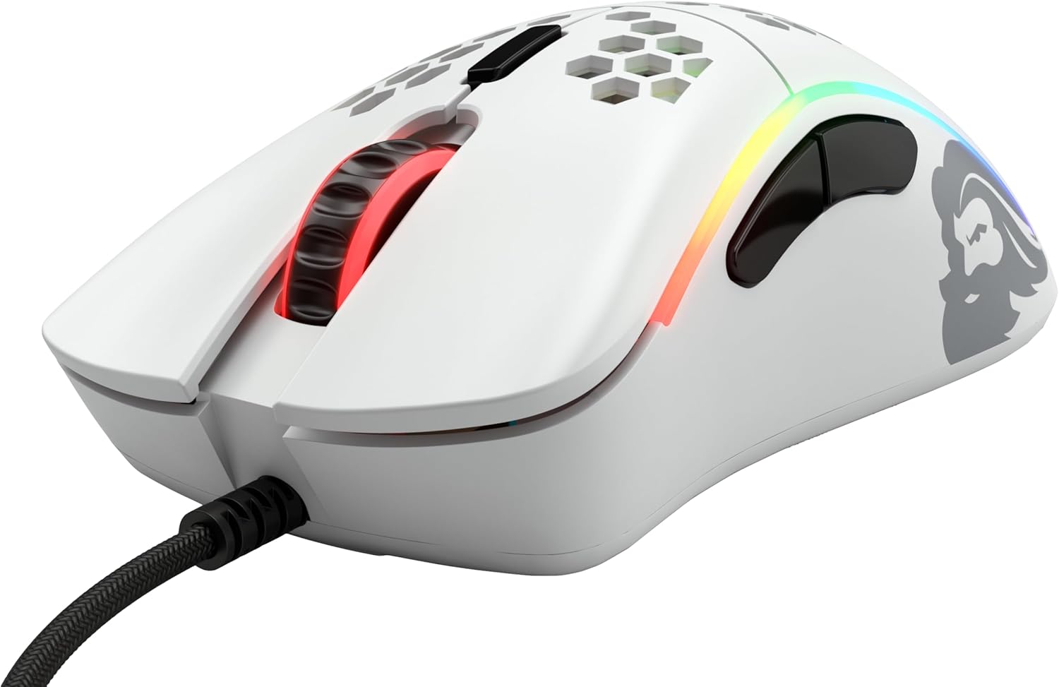 エルゴノミクス デザイン ゲーミングマウス ホワイト 有線 RGBライト 12DPI 対応 6プログラムボタン
