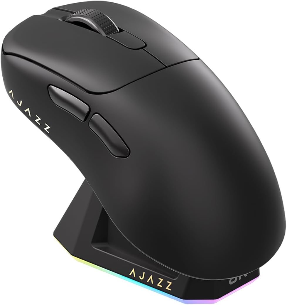 AJAZZ AJ179 PRO ワイヤレスゲーミングマウス 磁気充電ドック付 26000DPI 58g 軽量 ブラック