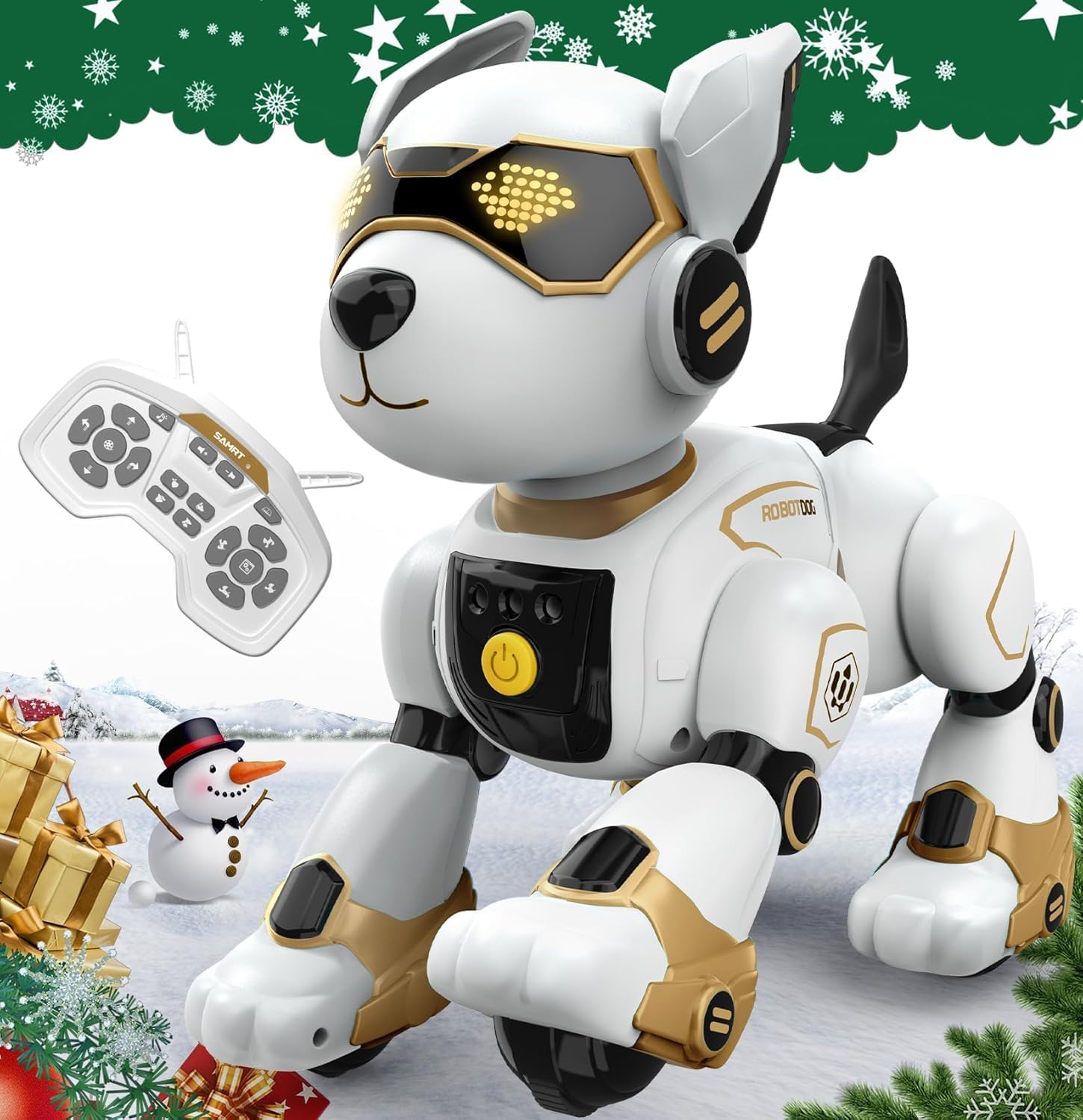 リモコン操作可能な電子ペットロボット犬 - 音声・手振り制御、プログラム可能、USB充電、音楽演奏、子供向けおもちゃ