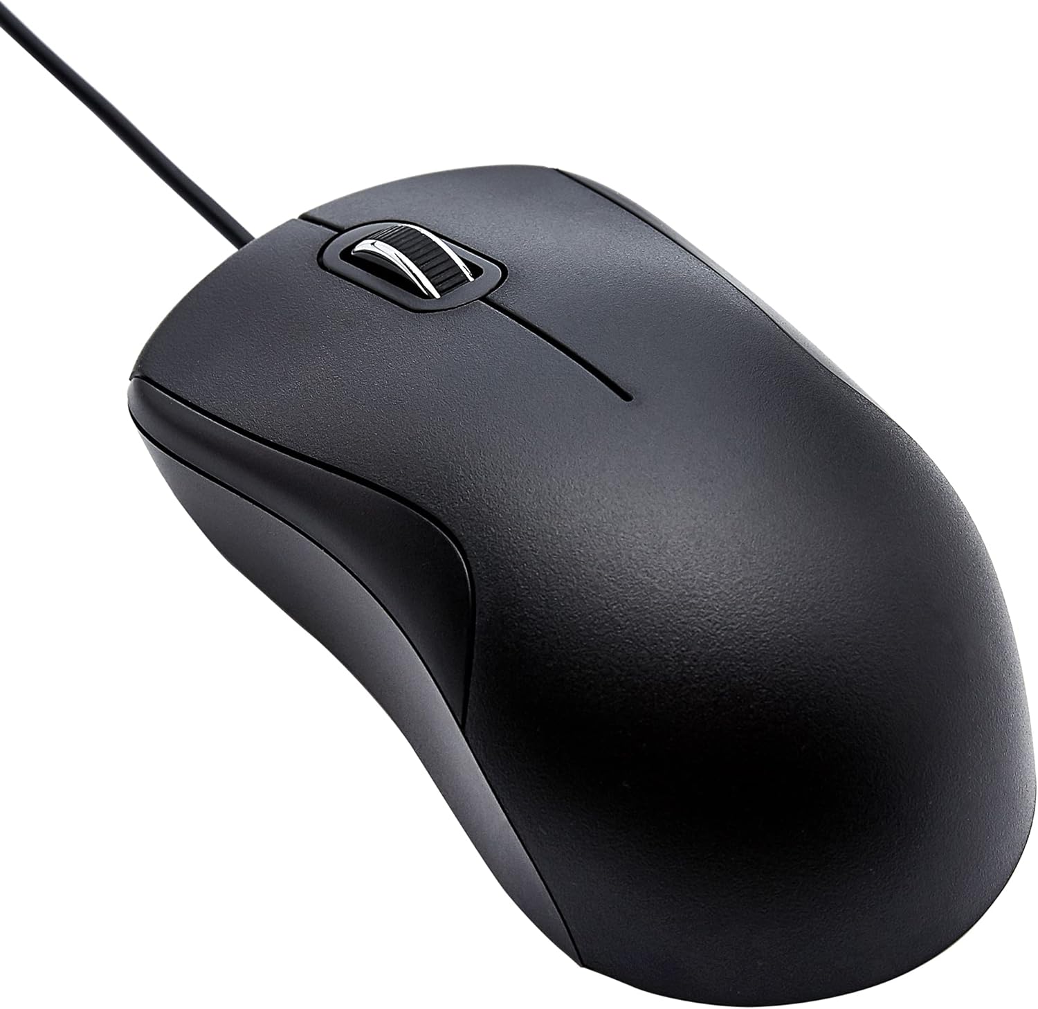 USB有線マウス 3ボタン 標準 ブラック【Amazonベーシック】