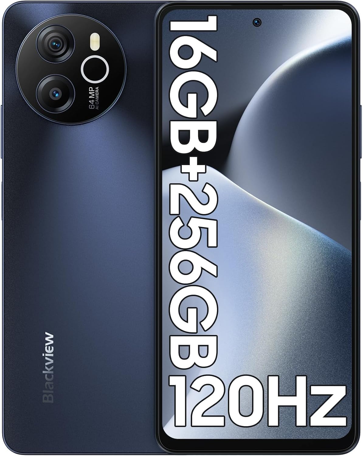 Blackview Shark8 4G対応 SIMフリースマートフォン 16GB+256GB 5000mAhバッテリー NFC搭載 ブラック