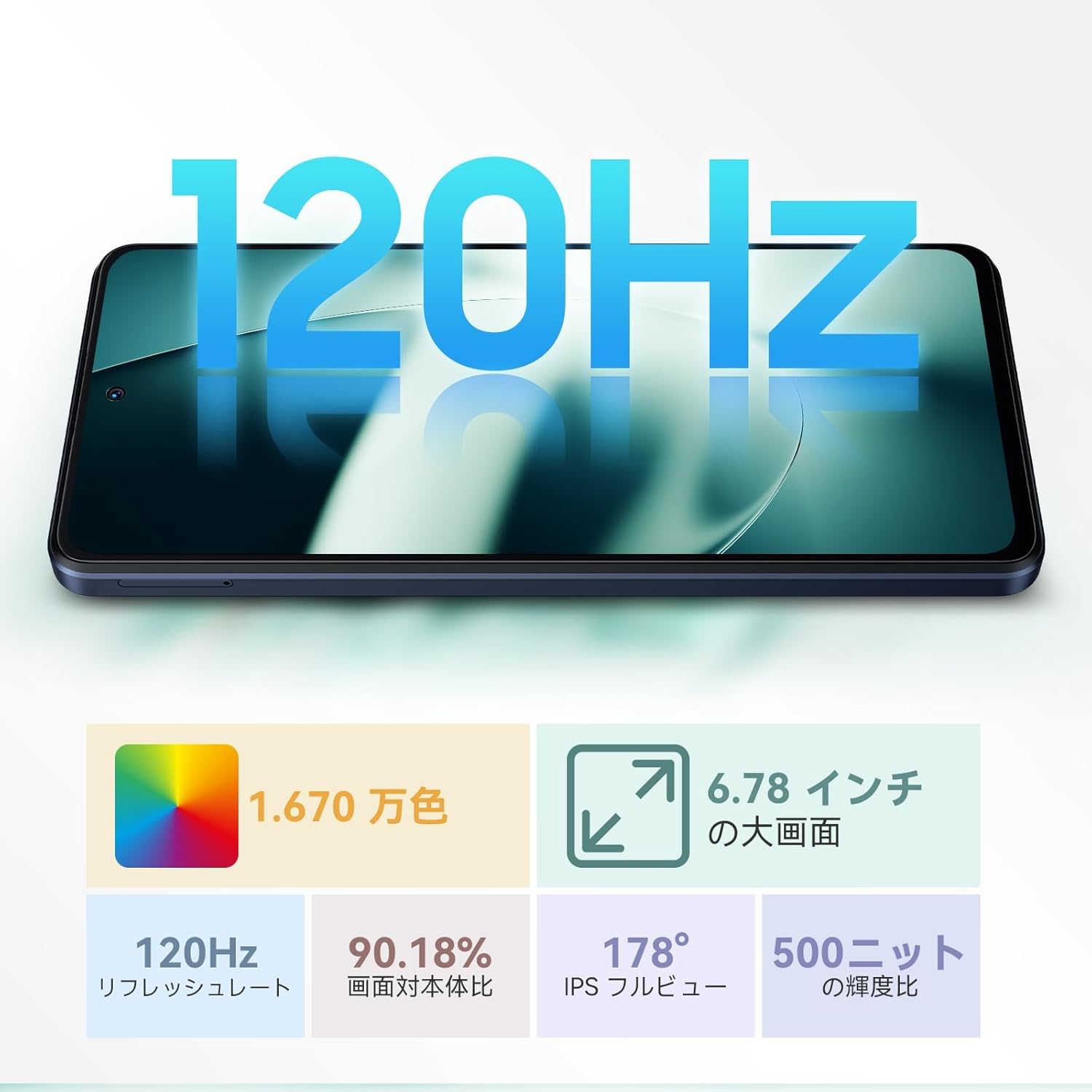 Blackview Shark8 4G対応 SIMフリースマートフォン 16GB+256GB 5000mAhバッテリー NFC搭載 ブラック